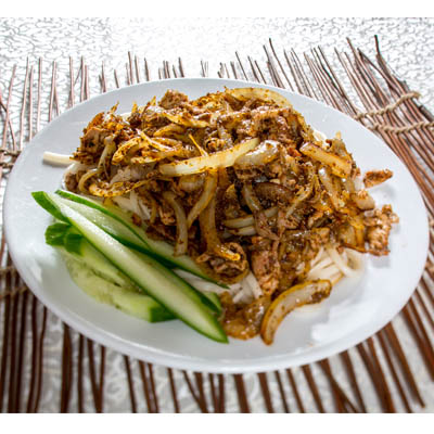 Grilled Pork with Cummin & Chili with Cold Noodle · 凉面烤肉