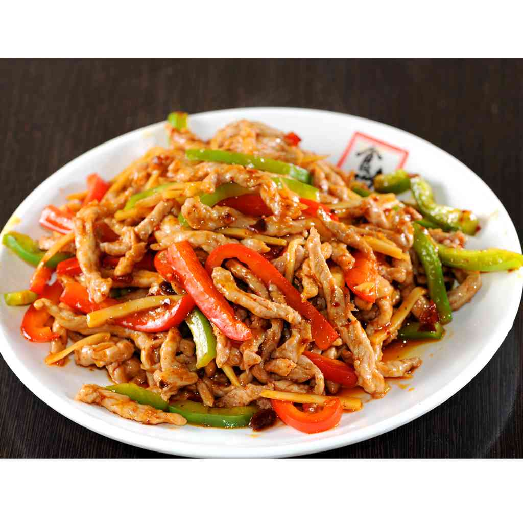 Fried Flavoured Shredded Pork · 鱼香肉丝