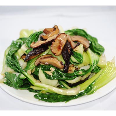 Fried Pakchoi heart with Mushroom · 香菇菜心