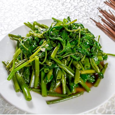 Boiled Kangkong Salad · 拌空心菜